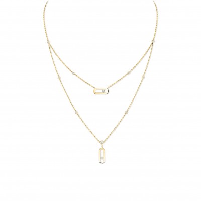 MESSIKA MOVE UNO TWO-ROW NECKLACE YELLOW GOLD DIAMOND NECKLACE 08852-YG